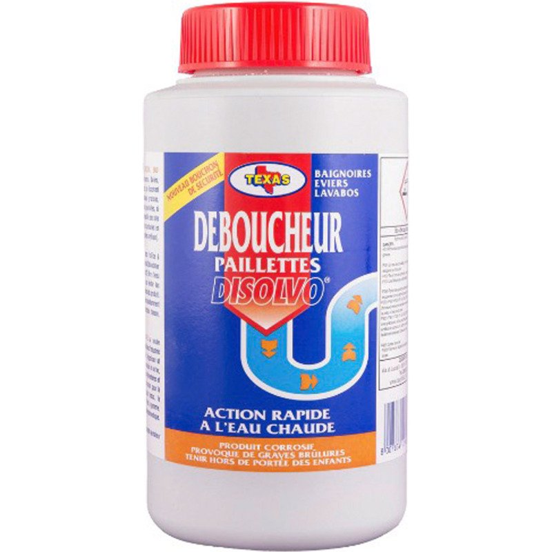 Déboucheur paillettes Disolvo - Pot de 750 g