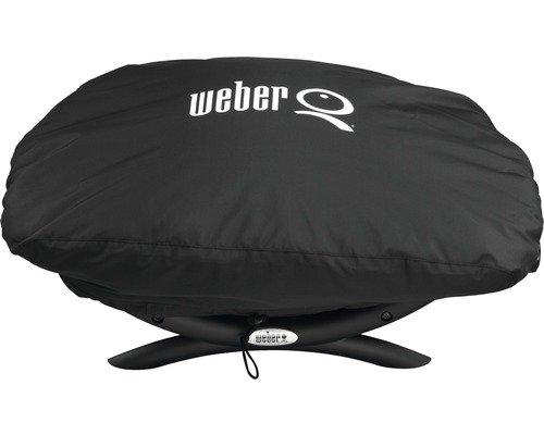 Weber Grillhoes, Weerbestendige Hoes voor Q100/1000, Waterafstotend Polyester, Zwart