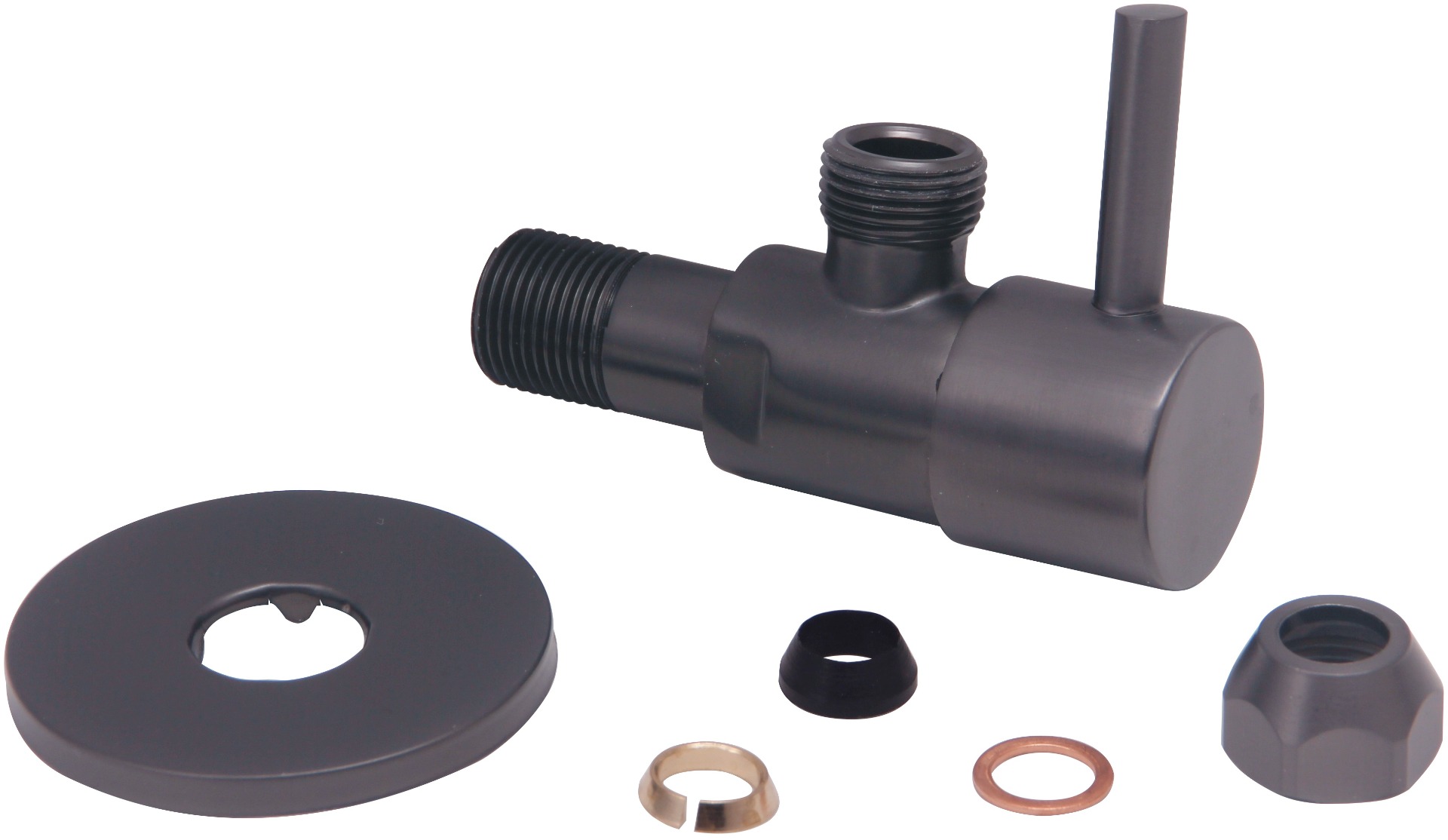 Mueller Skipe hoekstopkraan 3/8 x 3/8 of knel 10mm gunmetal verouderd ijzer