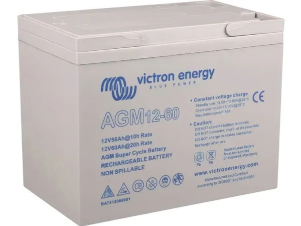 Victron Energy Blue Power BAT412550104 Solcellebatteri 12 V 60 Ah Bly-gel (B x H x T) 229 x 227 x 138 mm M8 skruetilslutning