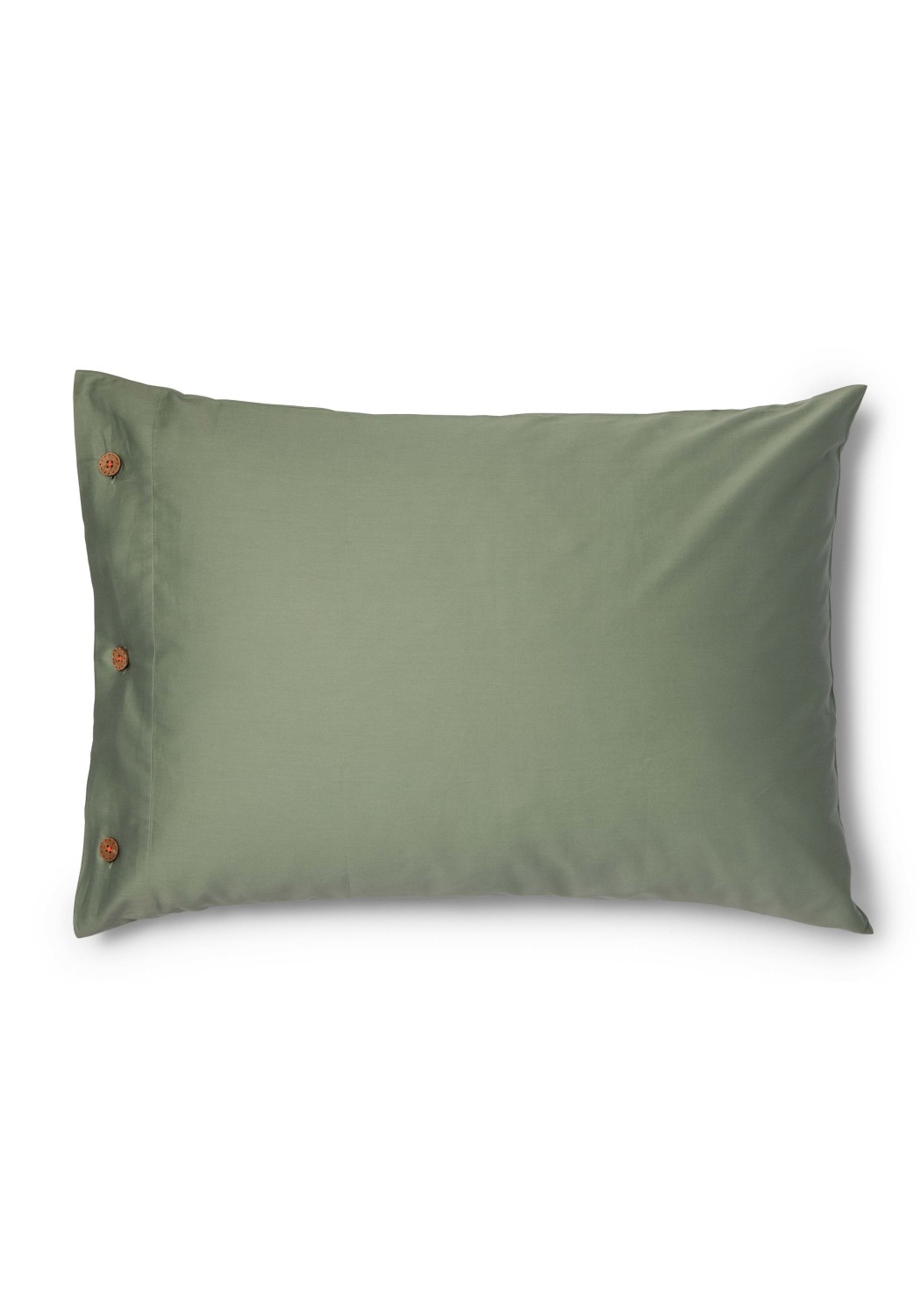 Storyfabrics Kissenbezug mit Kokosknöpfen Satin Eisberggrün
