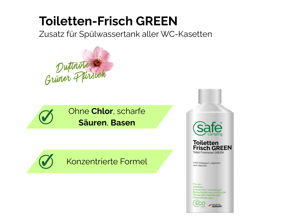 SAFE CAMPING toiletvloeistof GREEN - 250 ml
