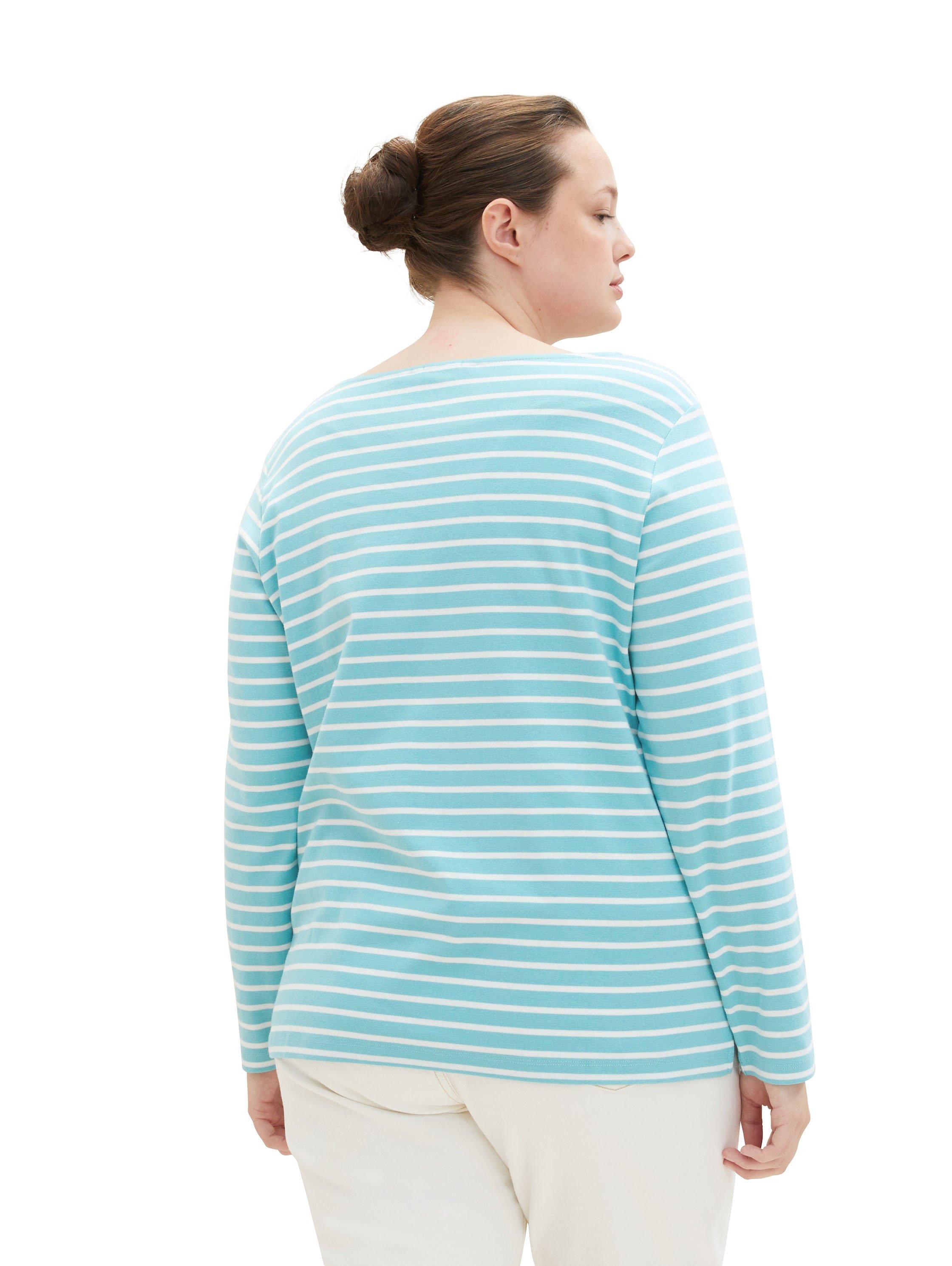 Ringelshirt mit langem Arm und U-Boot-Ausschnitt