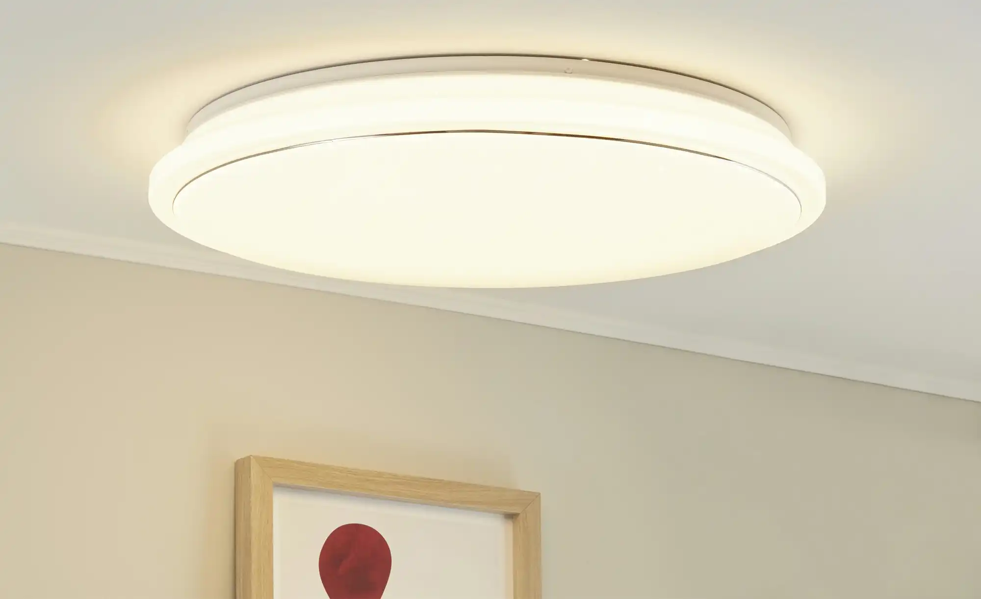 KHG LED-Deckenleuchte,weiß mit Sternenhimmeleffekt