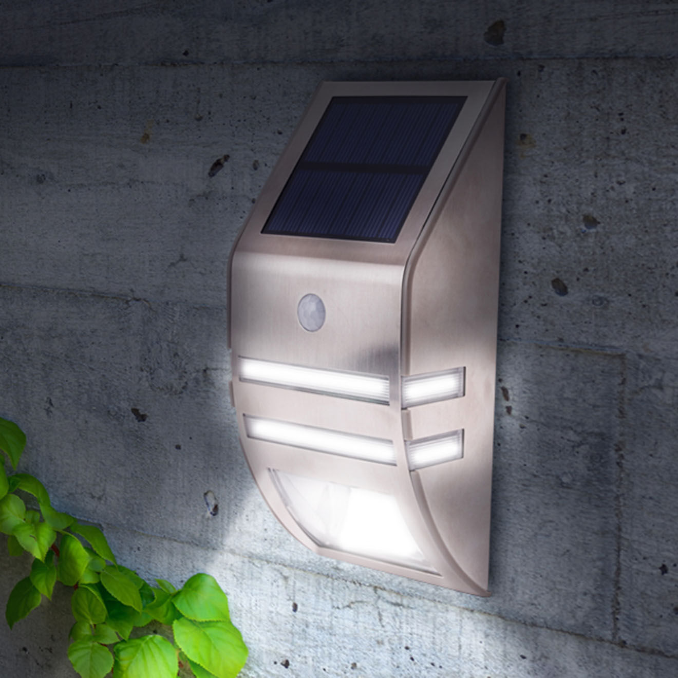 Pratik Garden Applique solaire Sensor Lighty argentée - 17x8x5 cm