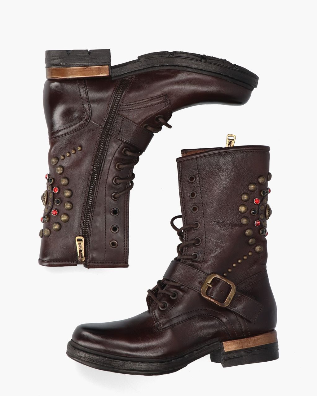 A.S. 98 B80212 Donkerbruin Dames Veterboots