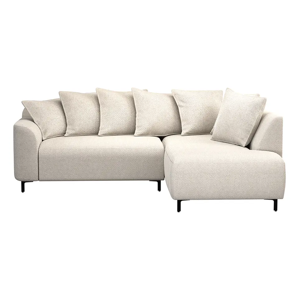 Hoekbank Elsa rechts - stof Eden - beige