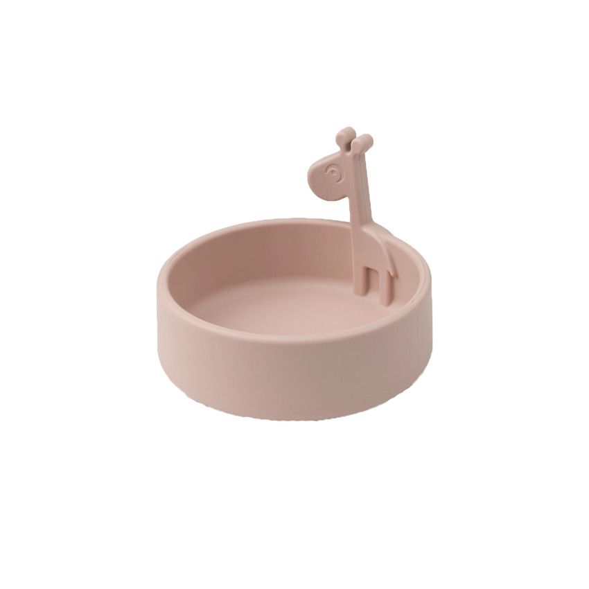 Kit vaisselle en silicone Peekaboo Deer Friends Powder - Ecru