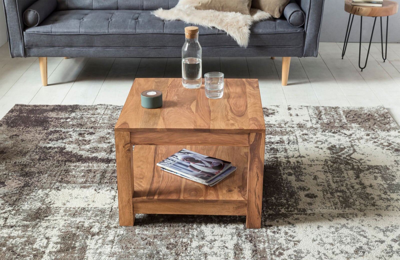Couchtisch 60 x 60 cm Akazie