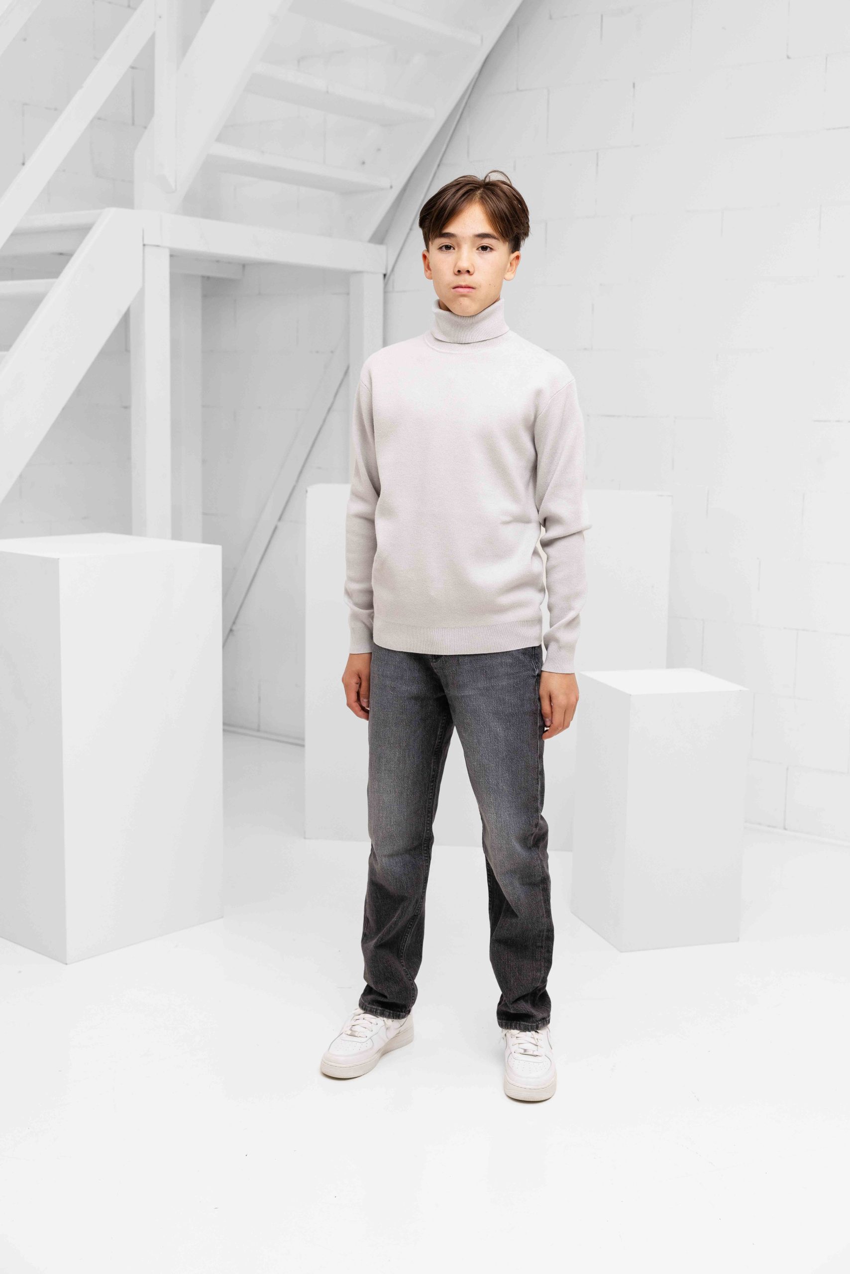 Antony Morato Stuttgart Col Sweater Kids Lichtgrijs