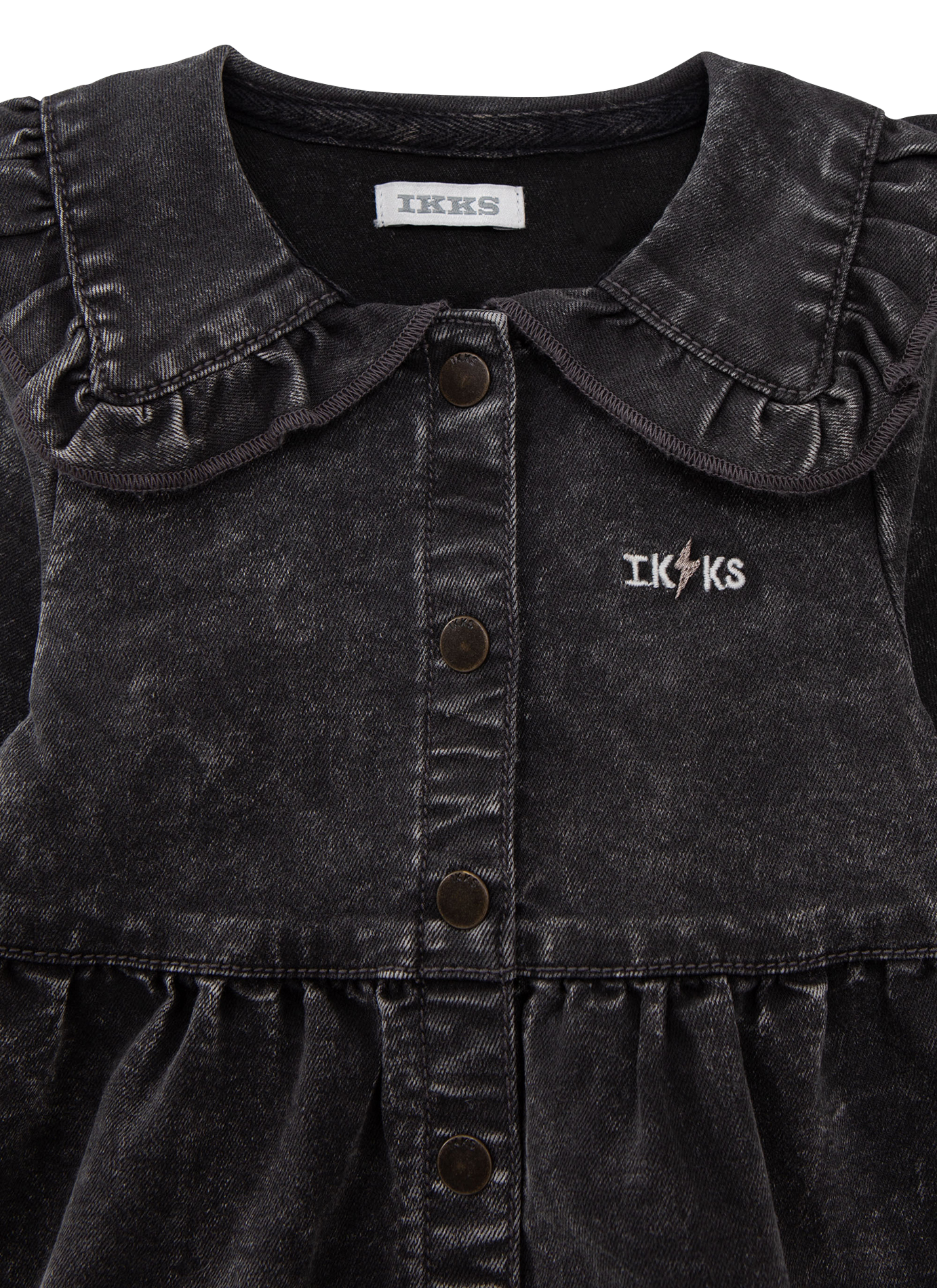 Robe denim en coton mélangé | Gris