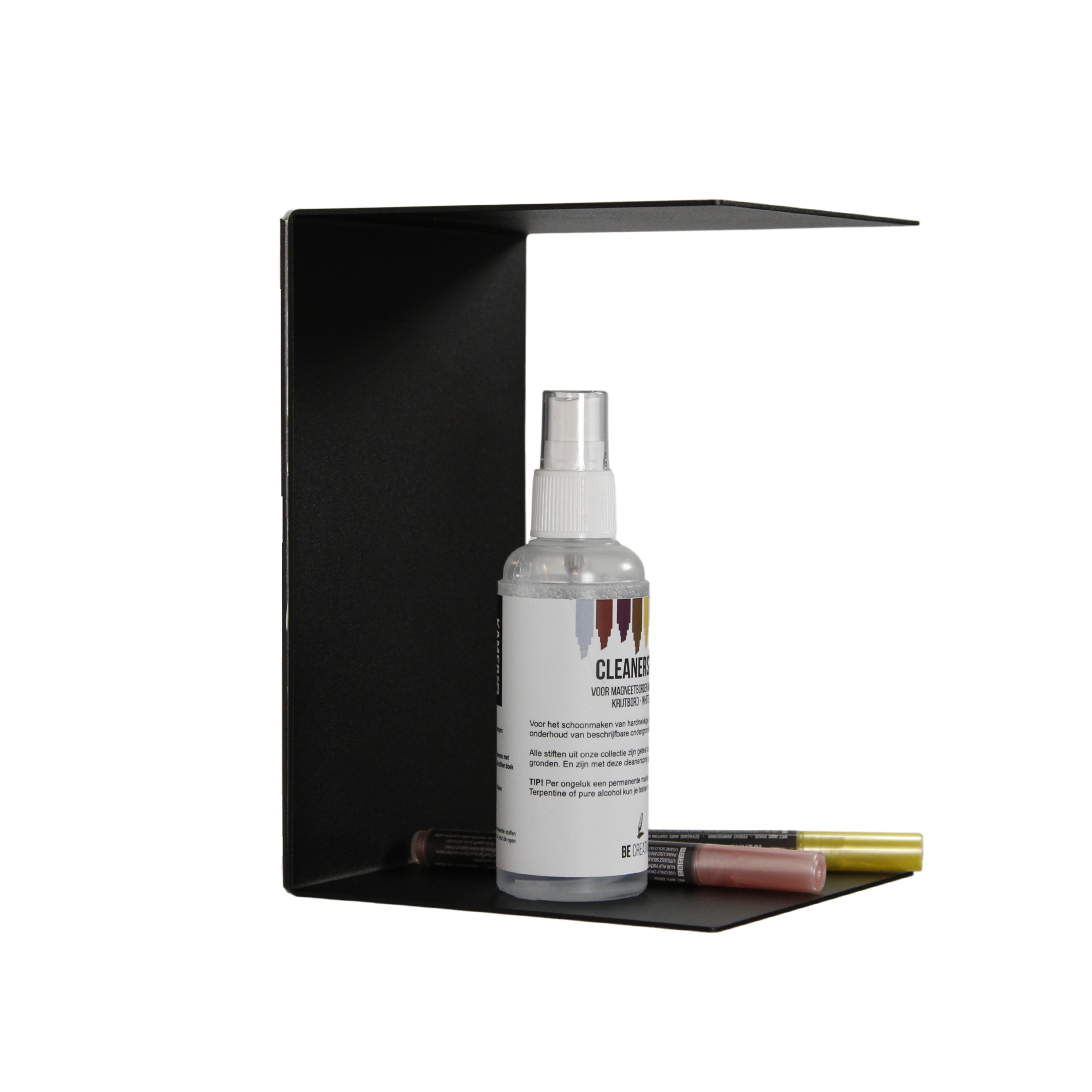 U-wandplank magnetische zwart