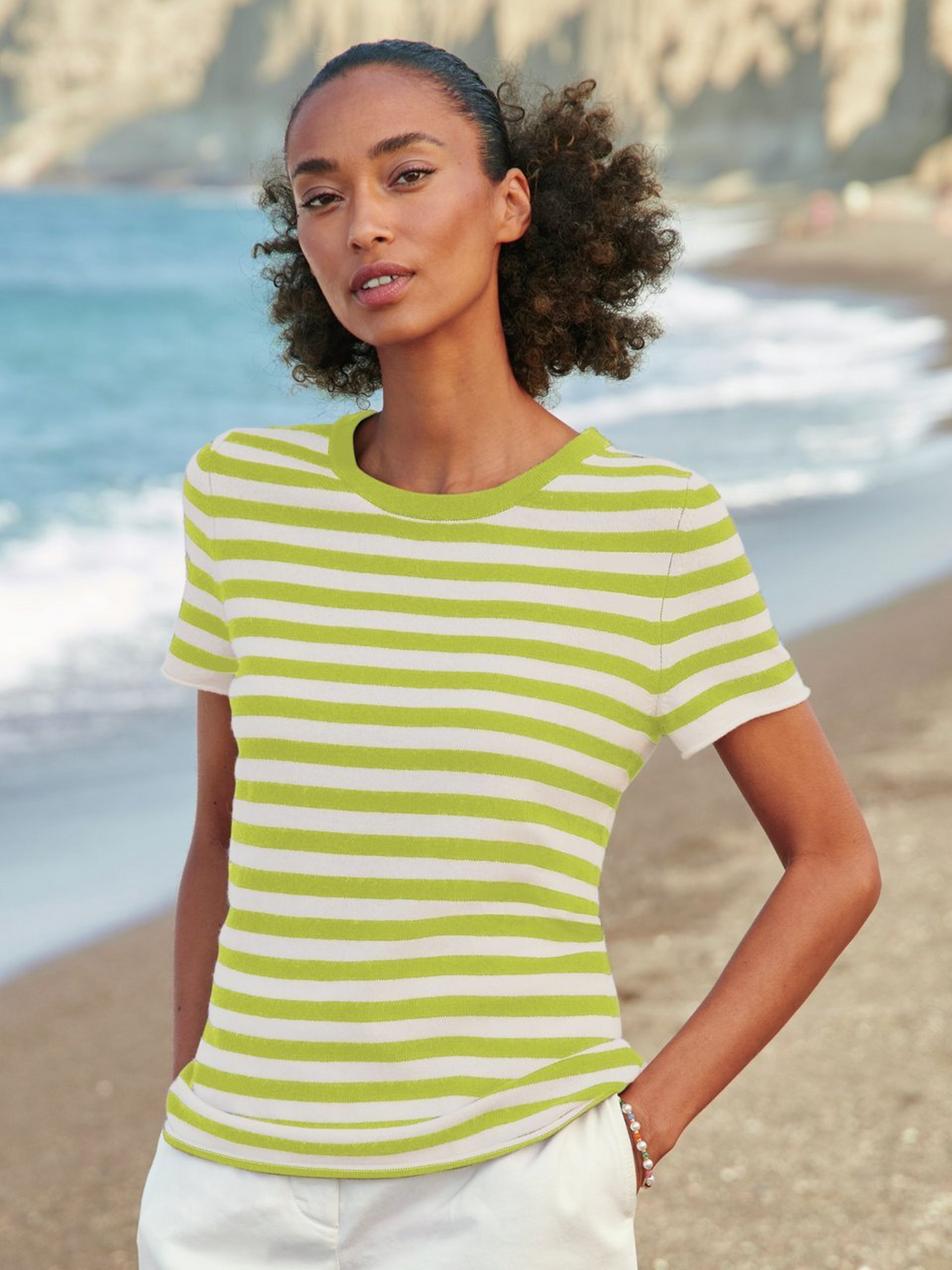 Kaschmir-Shirt mit 1/2-Arm