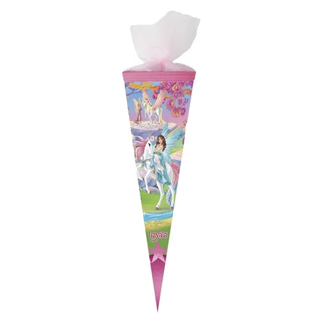 Nestler Schultüte, 50cm, rund, Motiv: Schleich® - bayala® 2, Tüllverschluss