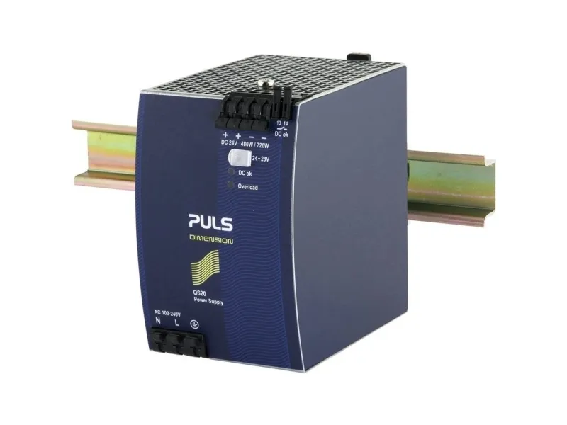 PULS DIMENSION Q-Series QS20.241 - Strømforsyningsenhed (DIN-skinnemontering mulig) - AC 100-240/ DC 110-150 V - 480 Watt