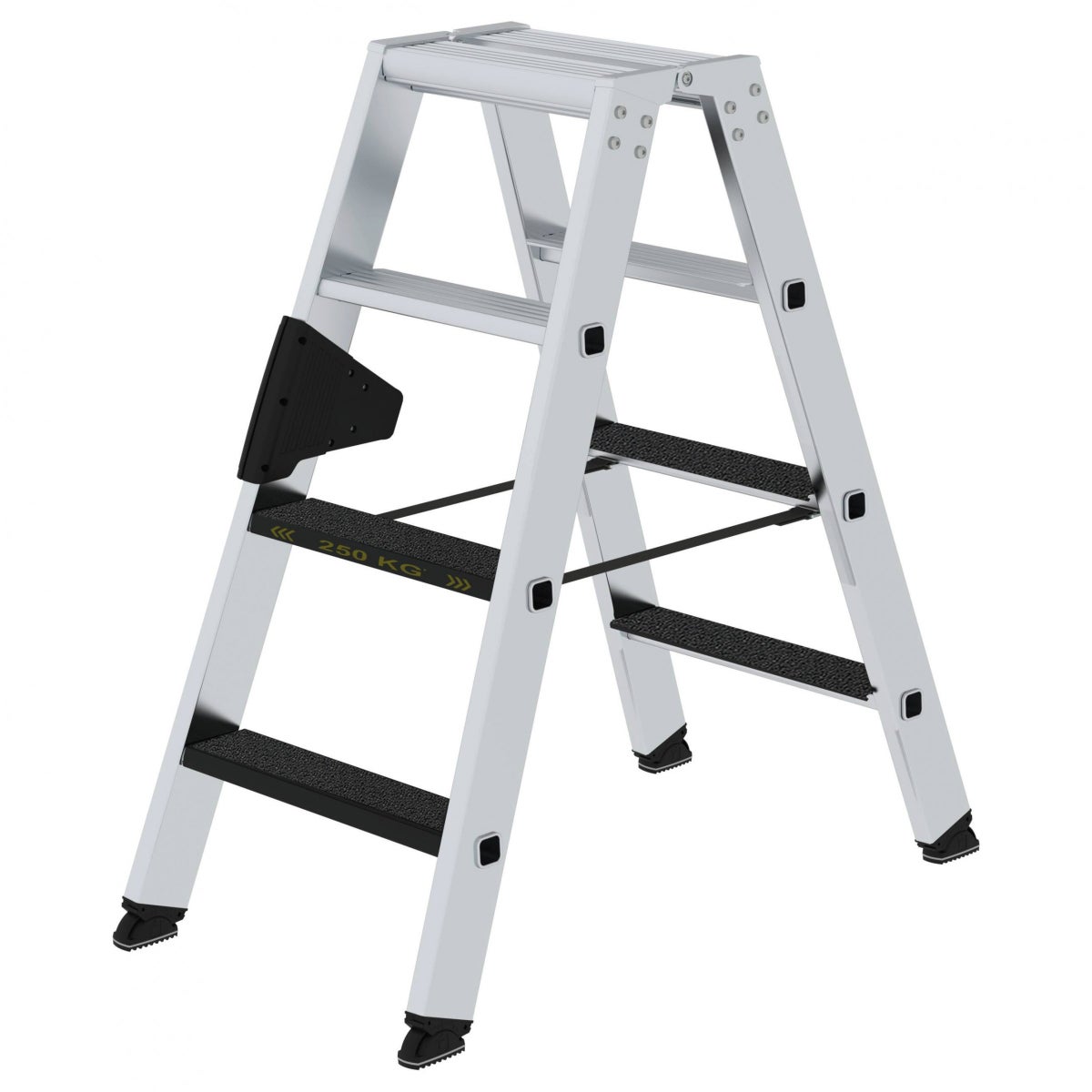MUNK trapladder, aan beide zijden toegankelijk, met clip-trede R13, 250 kg, 4 treden