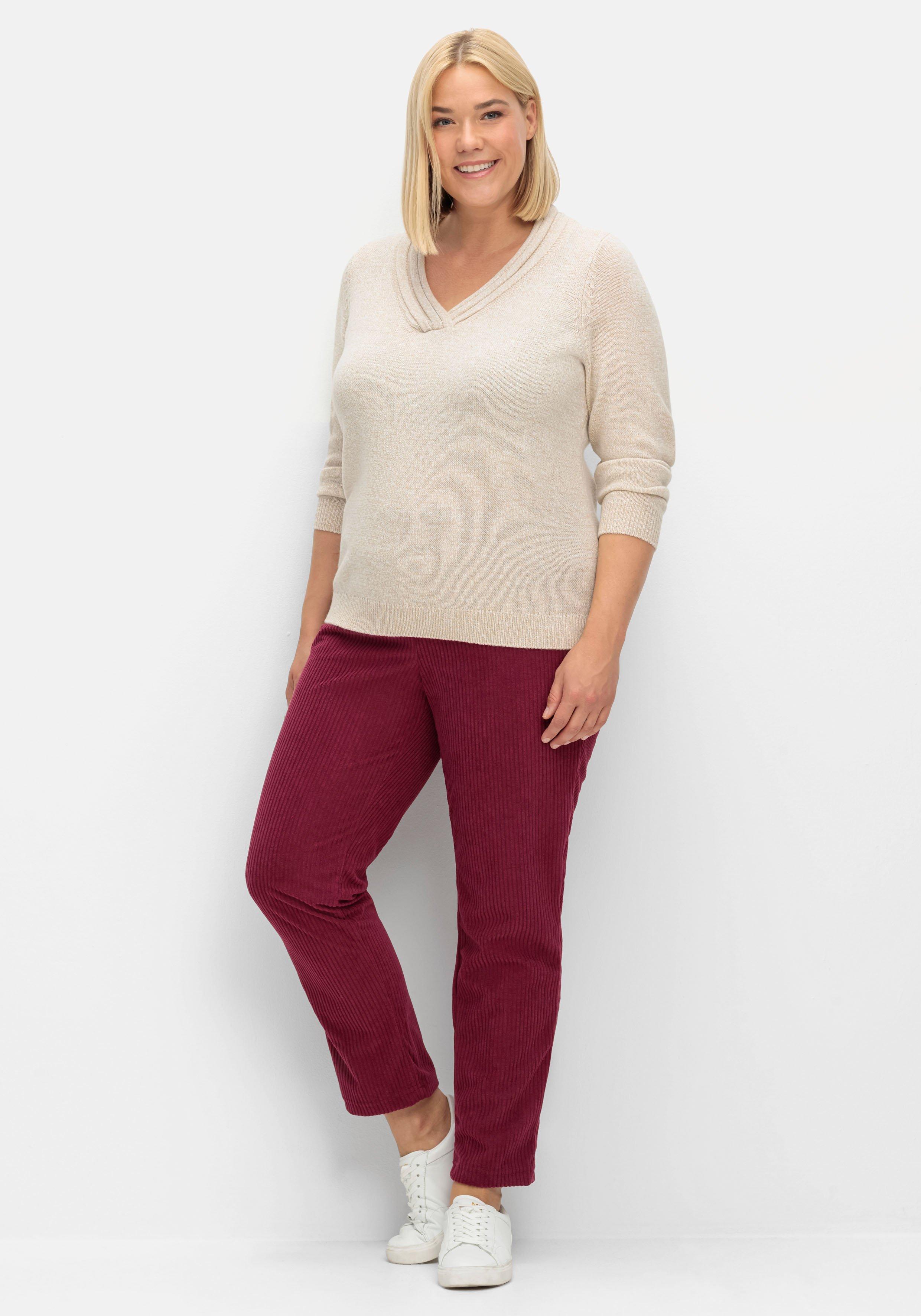 Pullover mit raffiniertem V-Ausschnitt