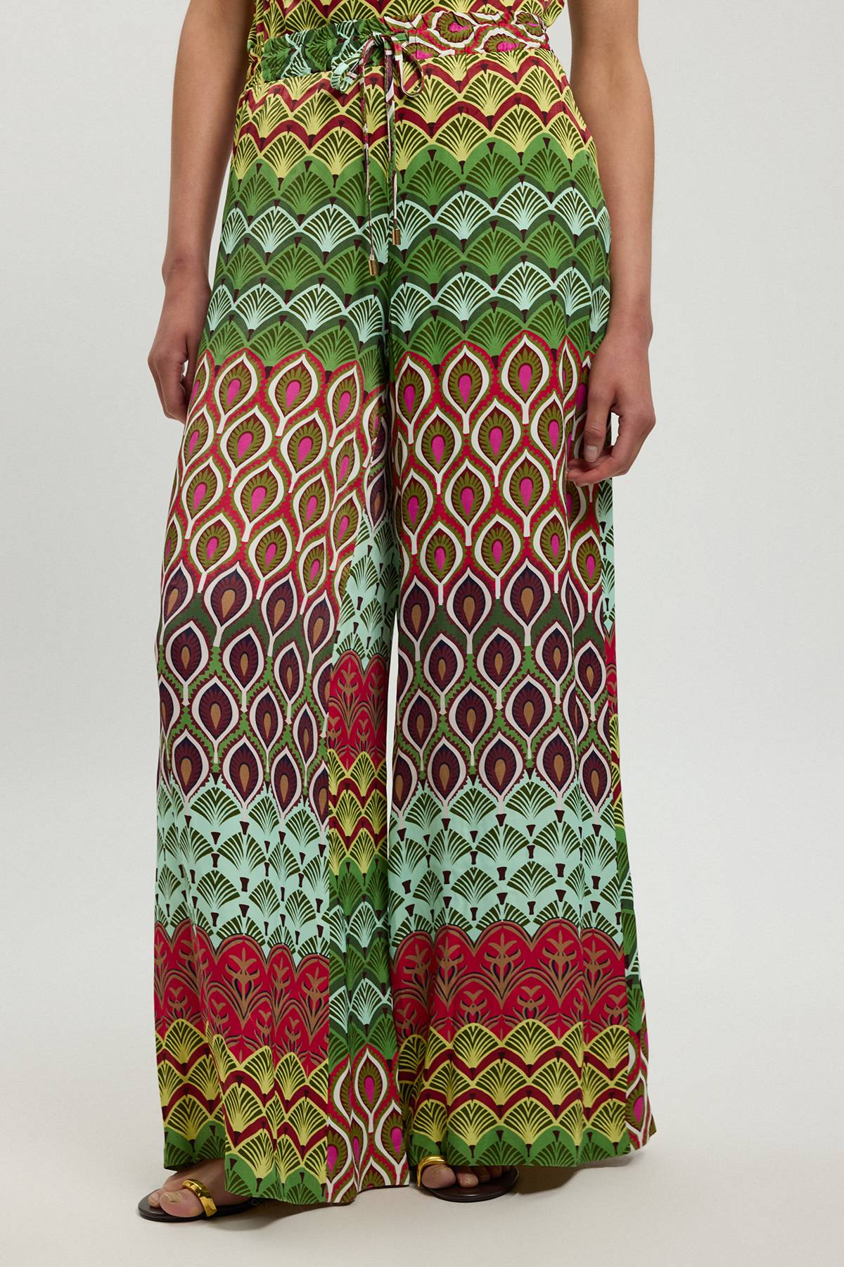 KarenMillen Pantalon En Viscose Satinée À Imprimé Multicolore