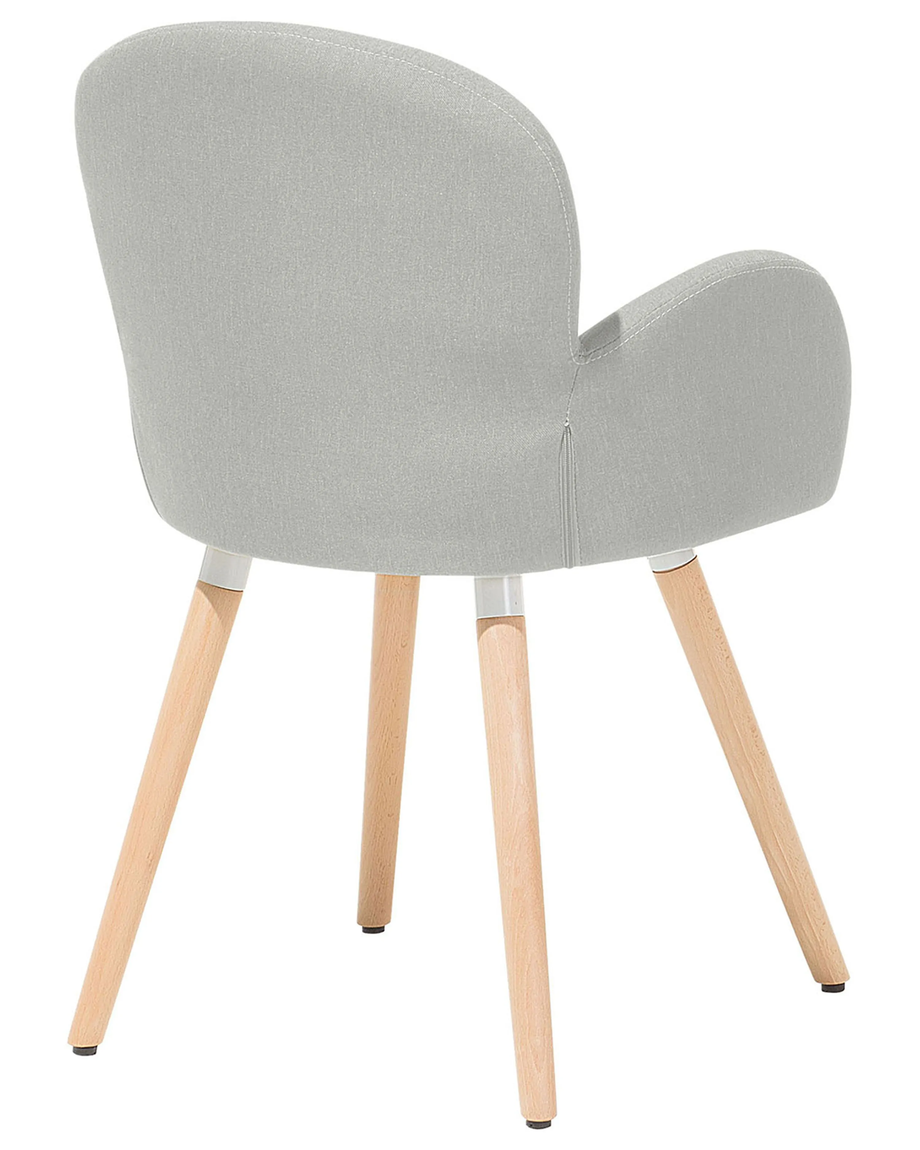 Set van 2 eetkamerstoelen BROOKVILLE Stof Lichtgrijs
