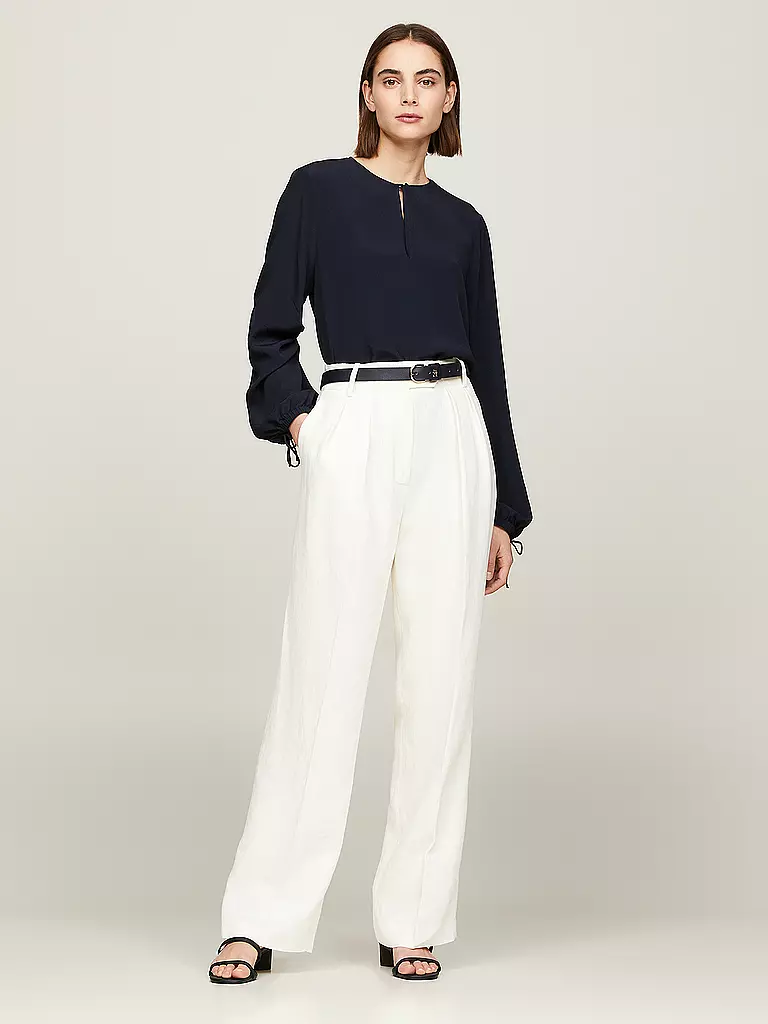 TOMMY HILFIGER Businesshose Relaxed Fit ELEVATED weiss