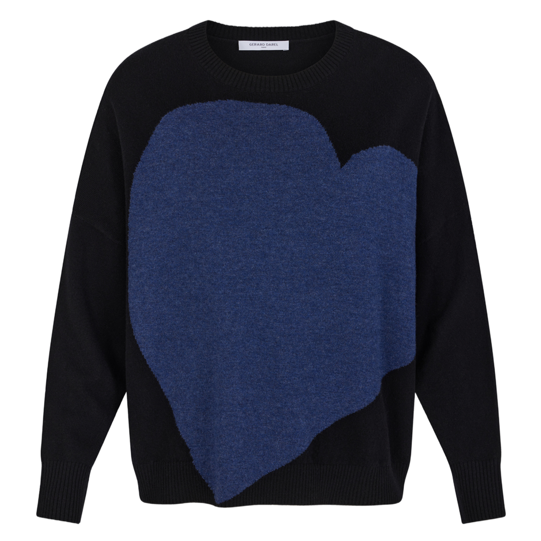 JORDANE - Pull col rond en laine | Bleu