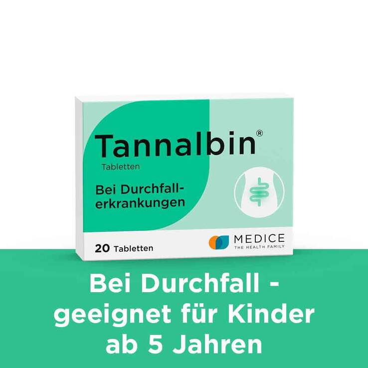 Tannalbin® Tabletten bei Durchfallerkrankungen, 20 St