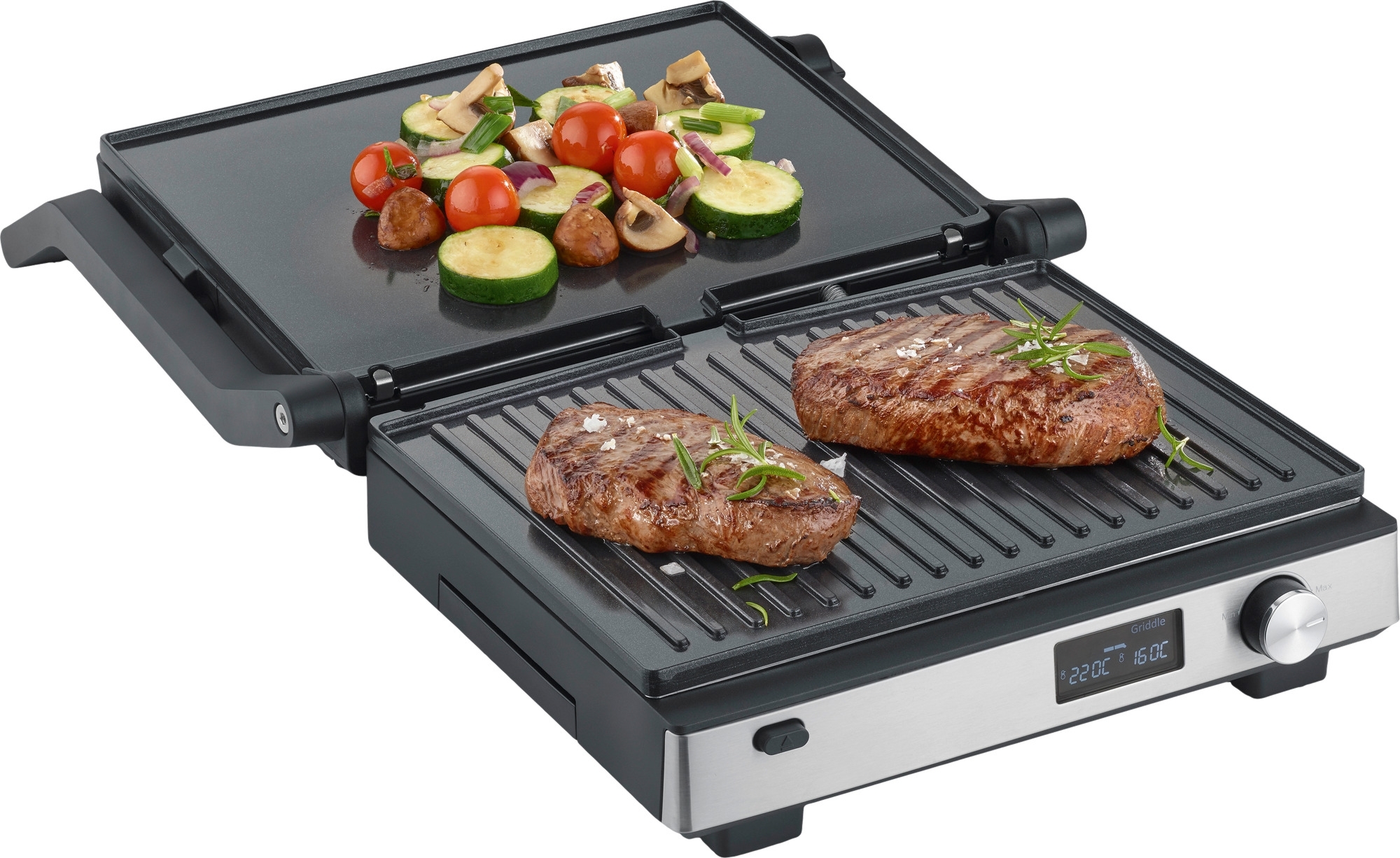 Severin KG 2380 Seveni Flex Multi-Kontaktgrill 3 in 1 2000 W schwarz