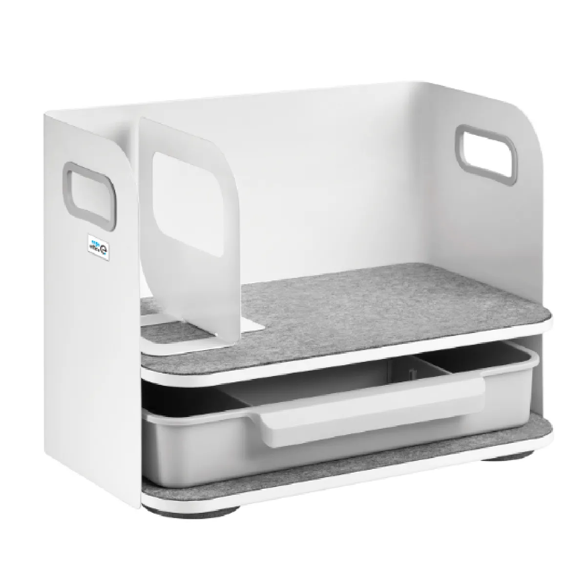 Ergo Office Organiseur de bureau avec tiroir - Blanc