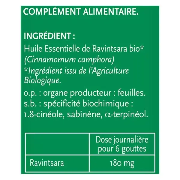 Phytosun Arôms Huile Essentielle Ravintsara Bio 5ml