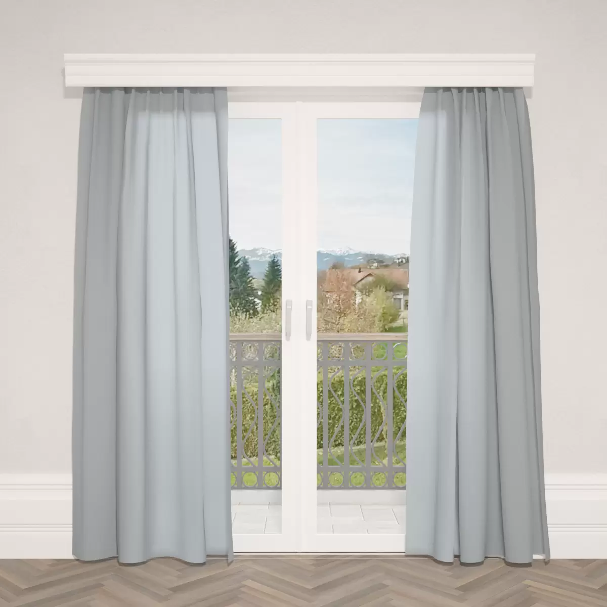 Nachtvorhang Aspect Linen Hellblau