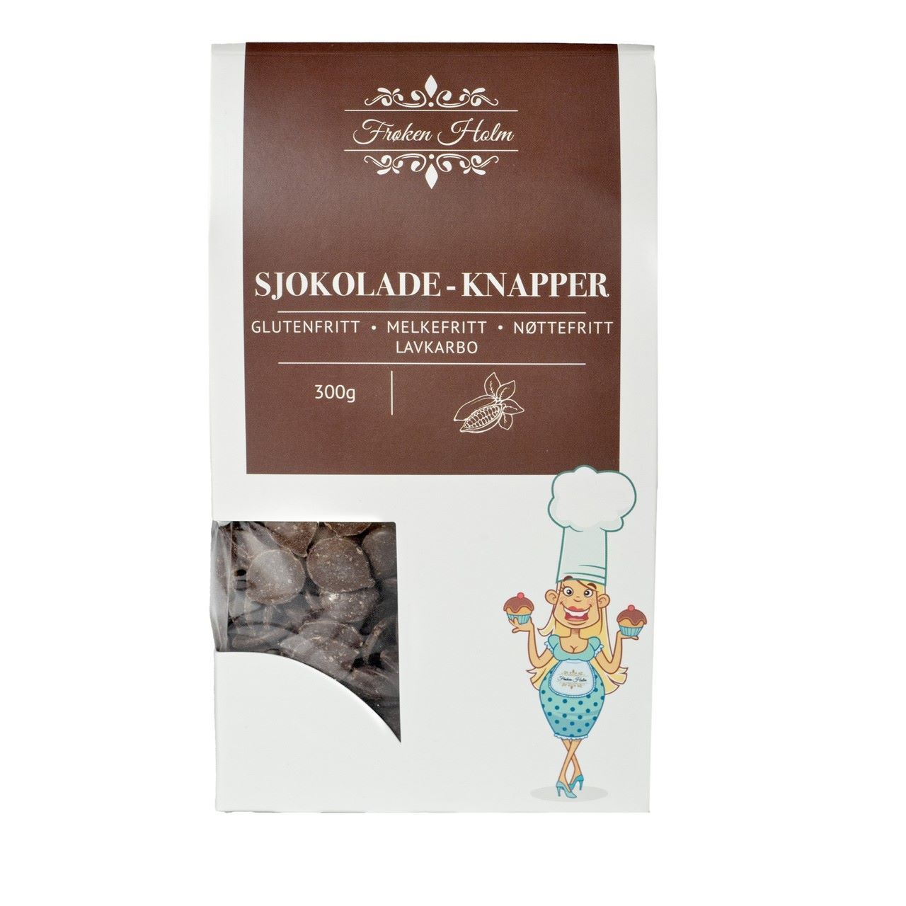 Frøken Holms Melkefrie Sjokoladeknapper