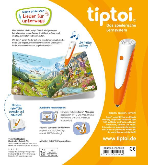 tiptoi® Meine schönsten Lieder für unterwegs