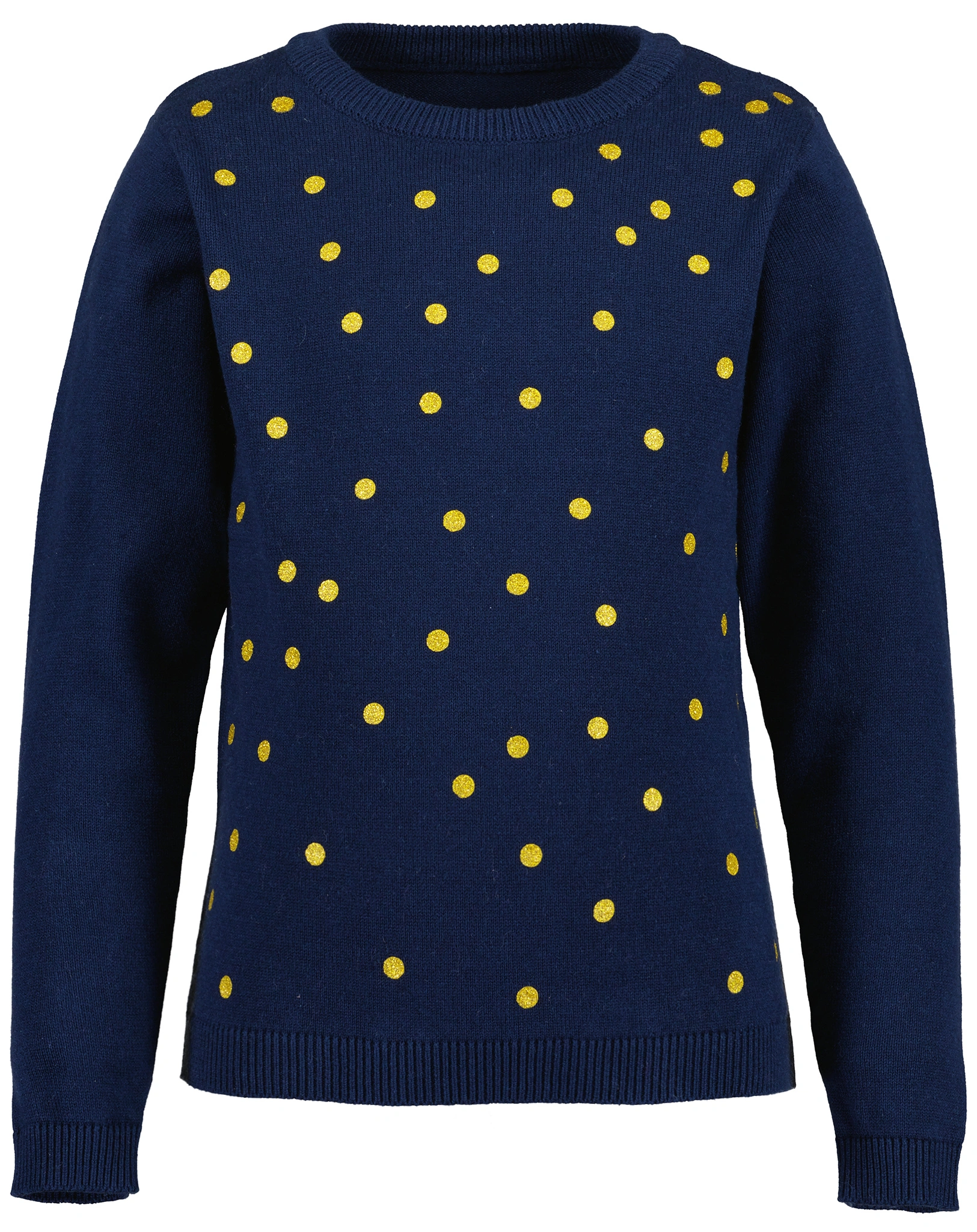 Strickpullover GOLD DOTS in nachtblau