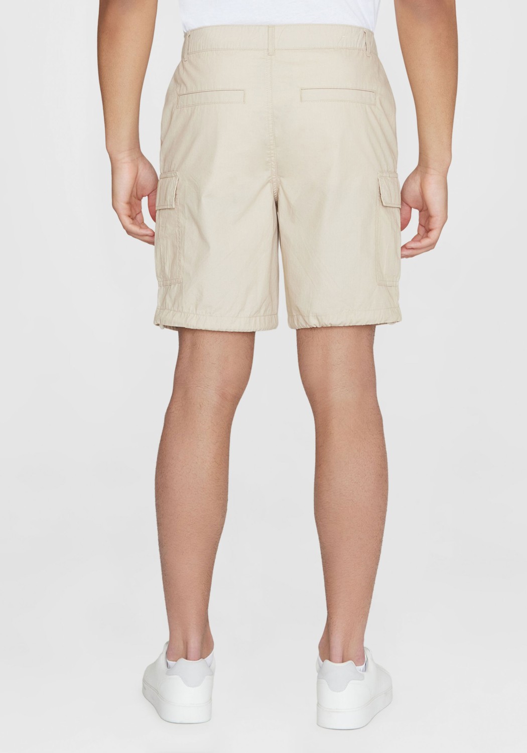 Knowledge Cotton Apparel Cargoshorts Fig Loose Cargo Poplin Shorts Light Feather Gray