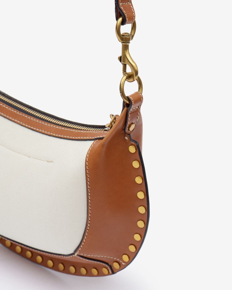 SAC PORTÉ ÉPAULE EN CUIR ET COTON OSKAN MOON