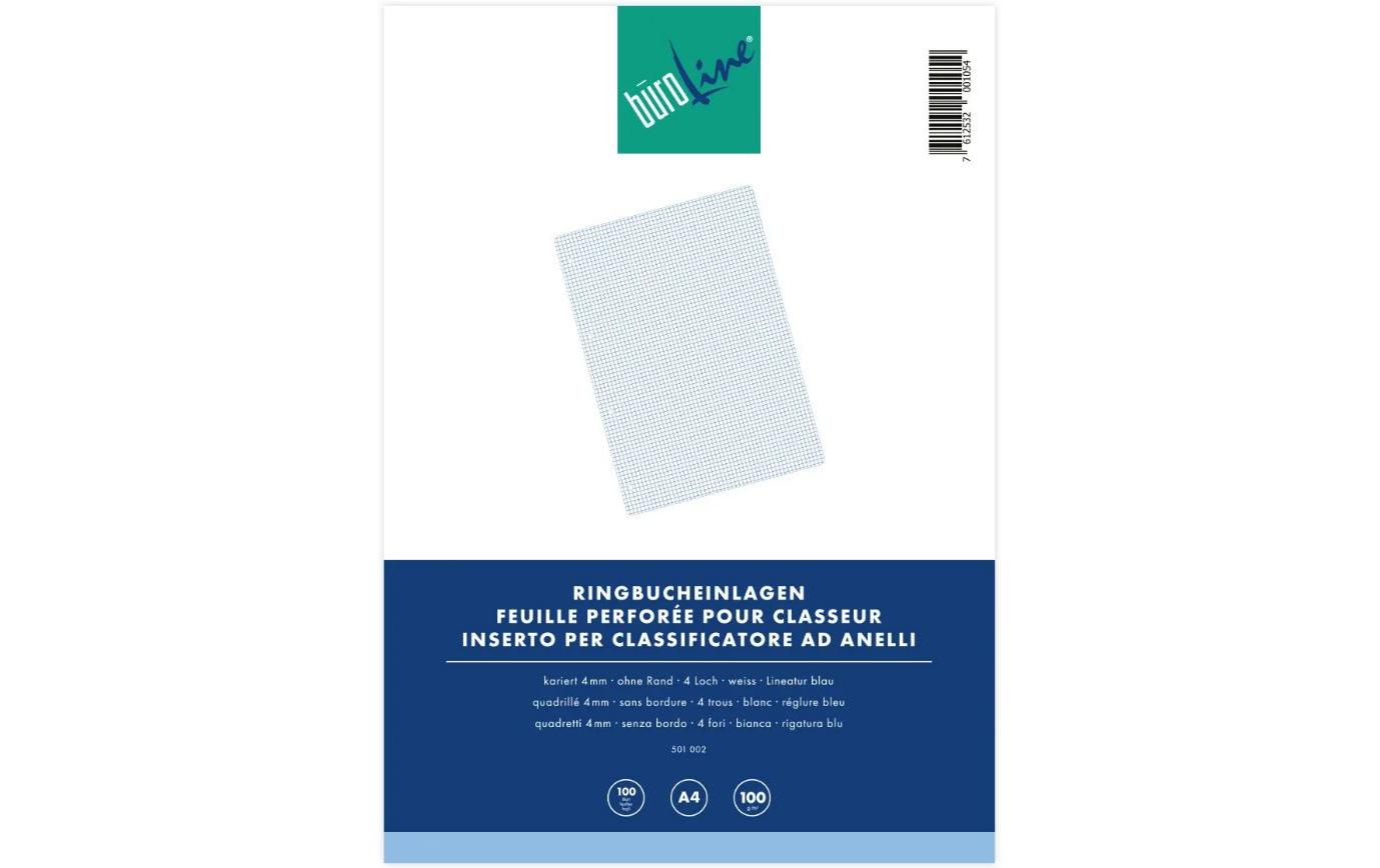 Ringbucheinlagen A4, kariert, 100 BlattPapierstanzeinlage