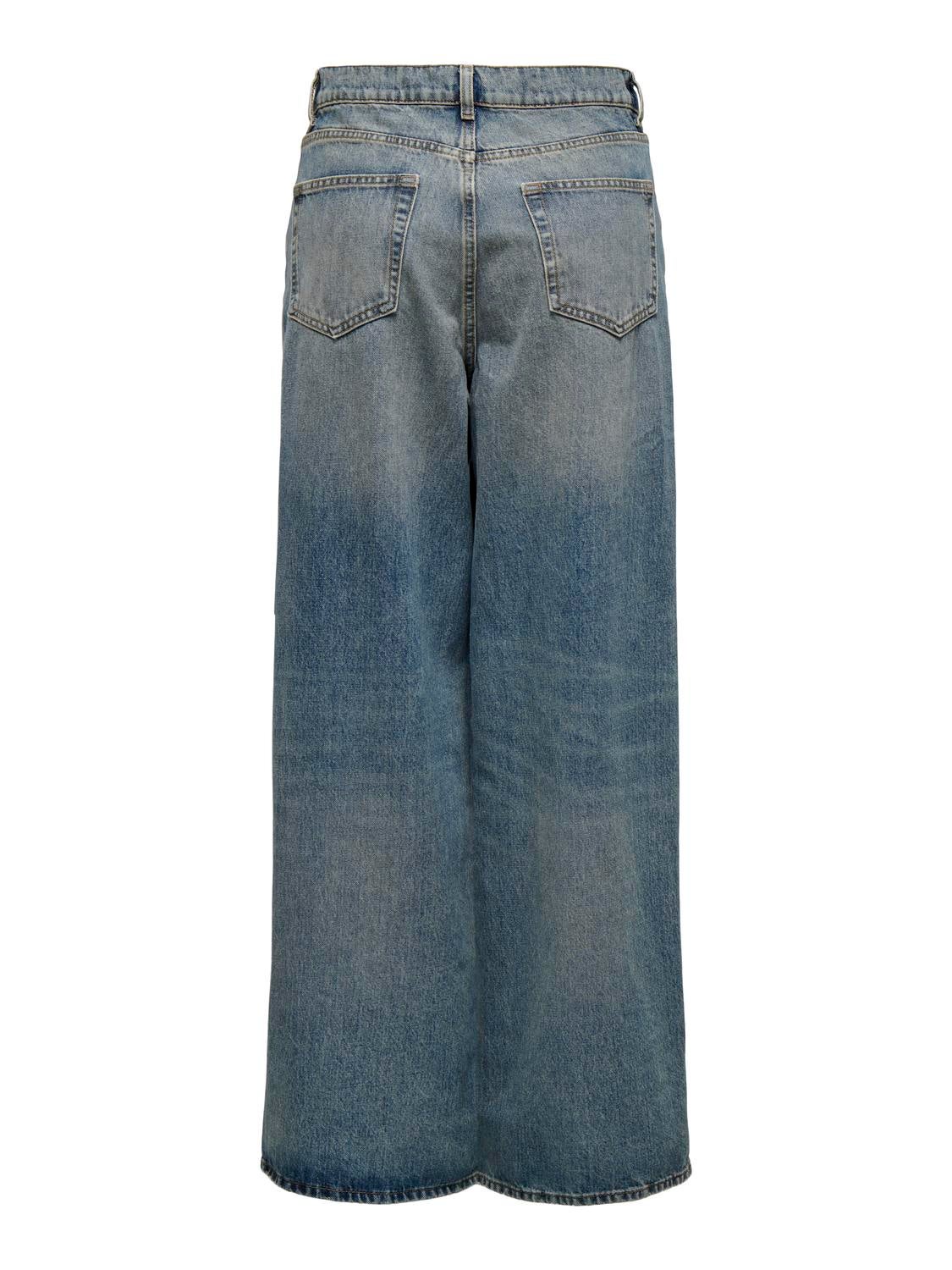 ONLBAXTER Mittlere Taille Weiter Beinschnitt Jeans Medium Blue Denim