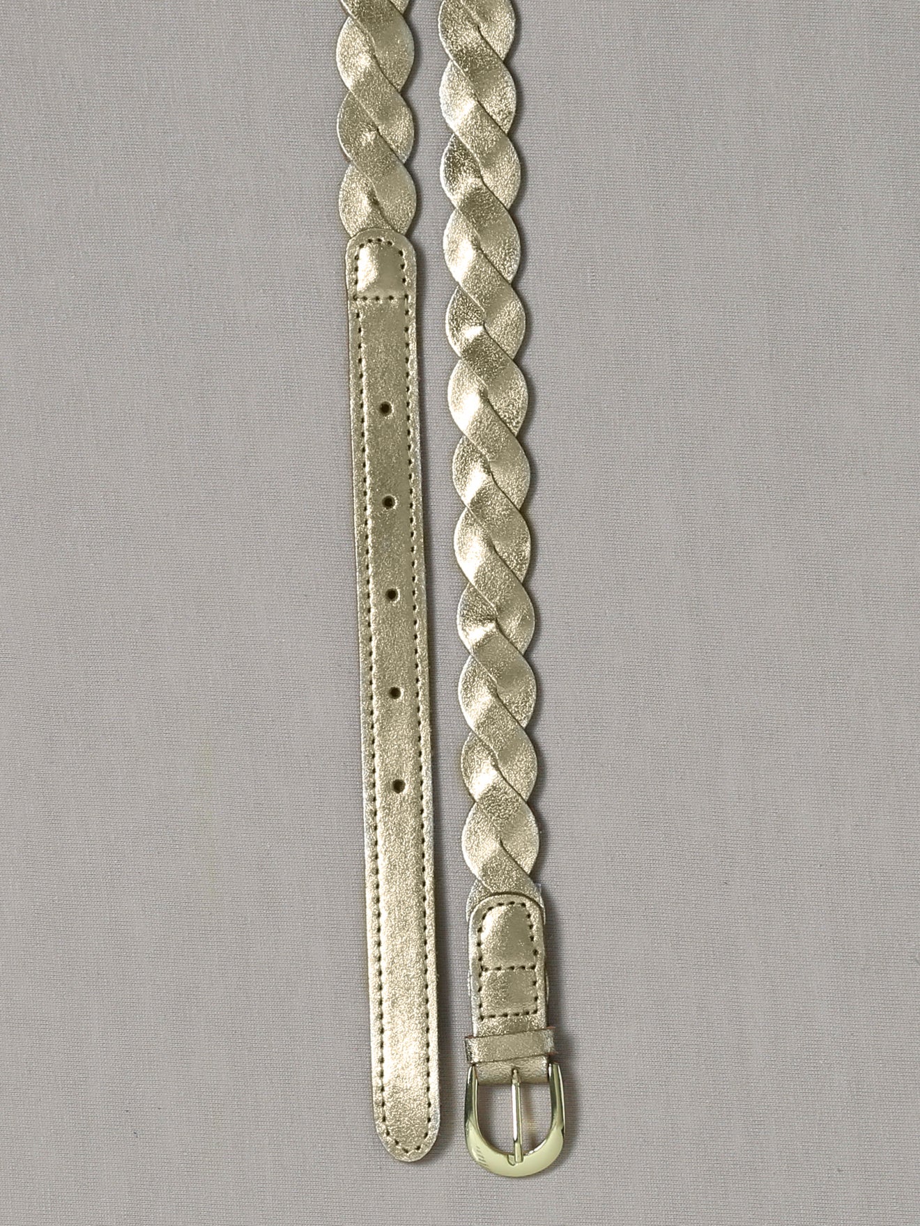 Ceinture tressée en cuir fille