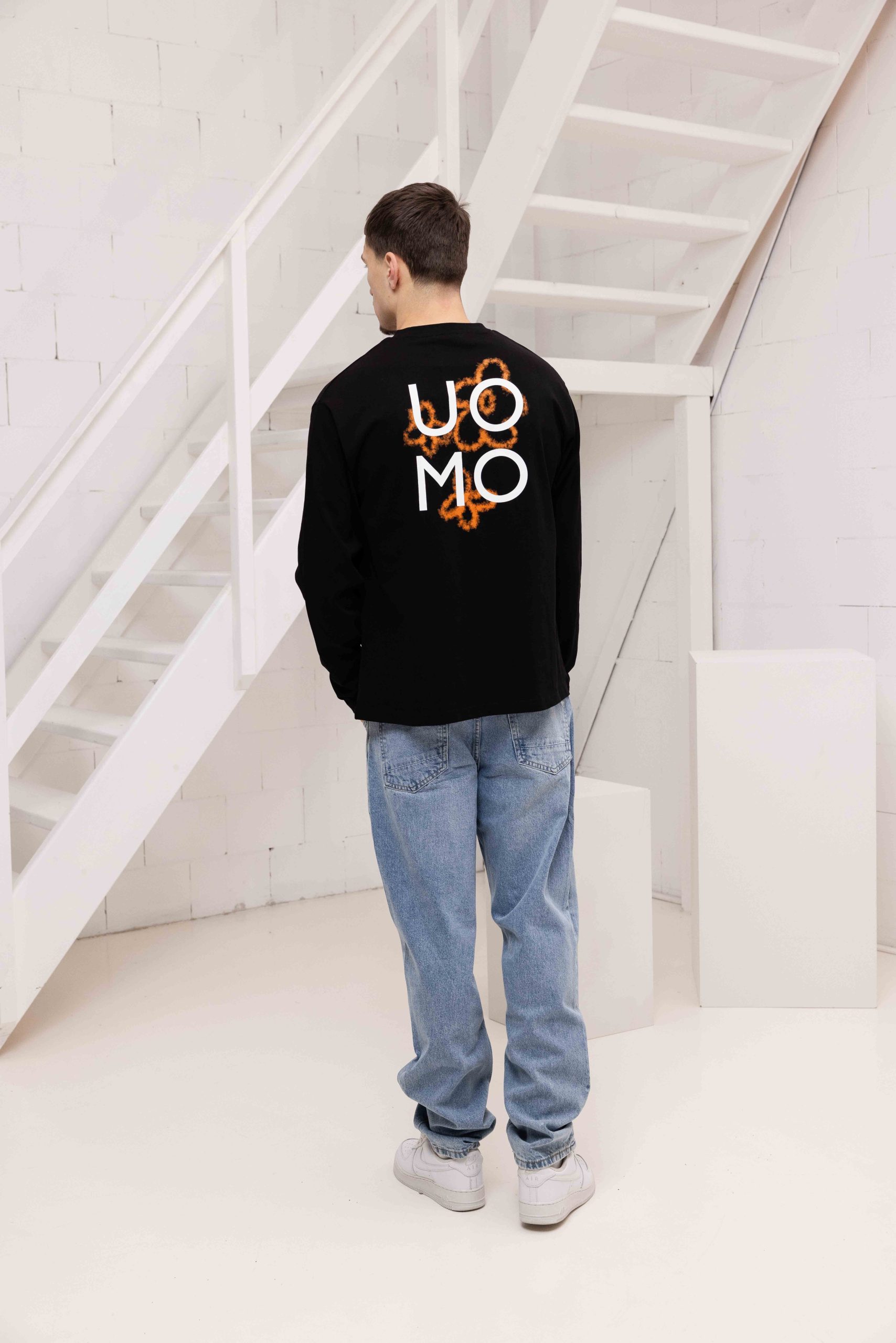 24 Uomo Flora 2.0 Longsleeve Shirt Heren Zwart/Oranje