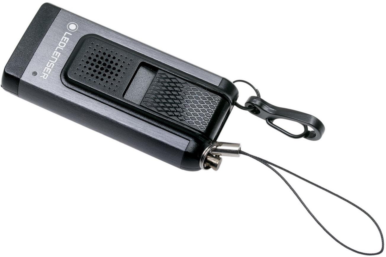 Ledlenser K6R Safety, sleutelhangerzaklamp met alarm, grijs