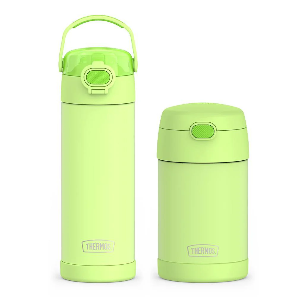 16ozFUNTAINER® WATER BOTTLE WITH LOCKING LID - NEON LIME,16oz FUNTAINER® FOODJAR - NEON LIME