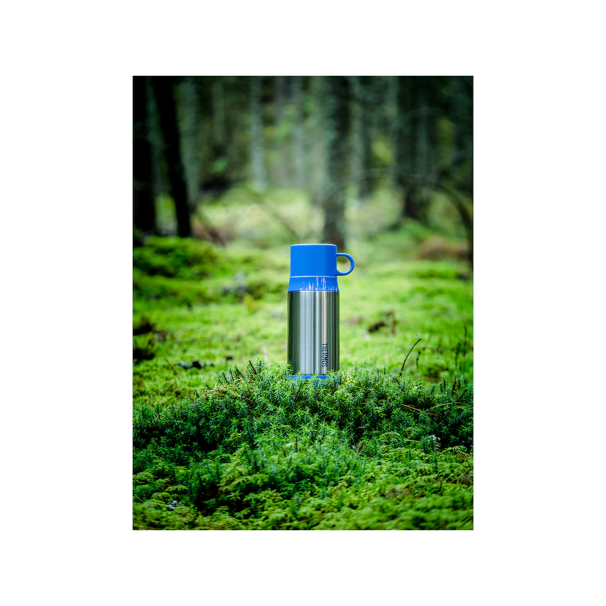 Vacuum flask 355 Steel/blue Stainless steel