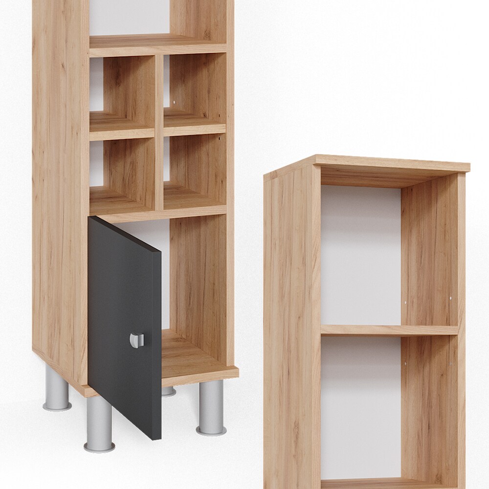 Vicco Badschrank Fynn Midischrank 7 Fächer Hochschrank Badezimmerschrank Bad