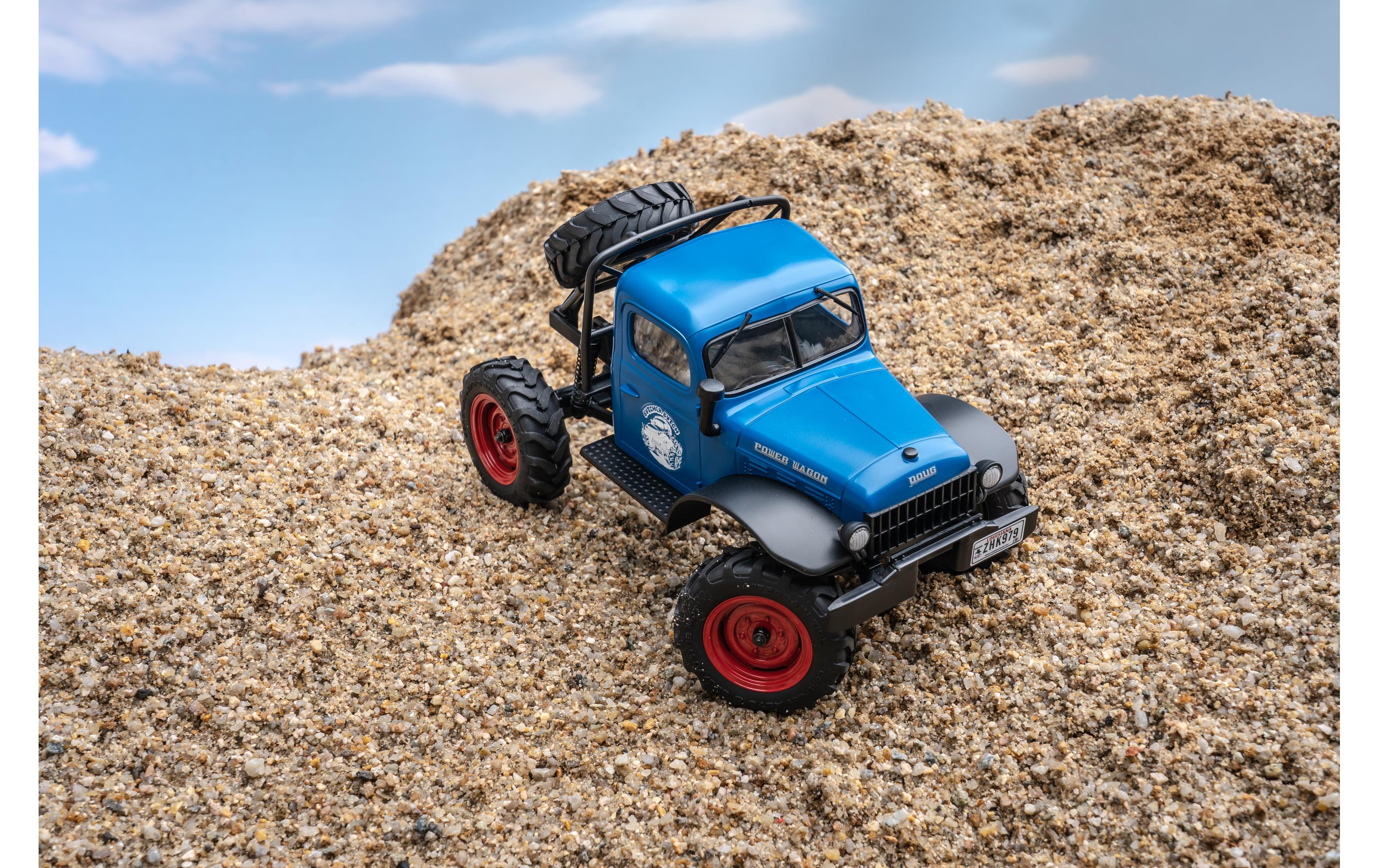 Scale Crawler FCX24 Power Wagon Mud-Racer, Blau 1:24, RTR<br>Rock Crawler im Miniformat mit 2-Gang Getriebe