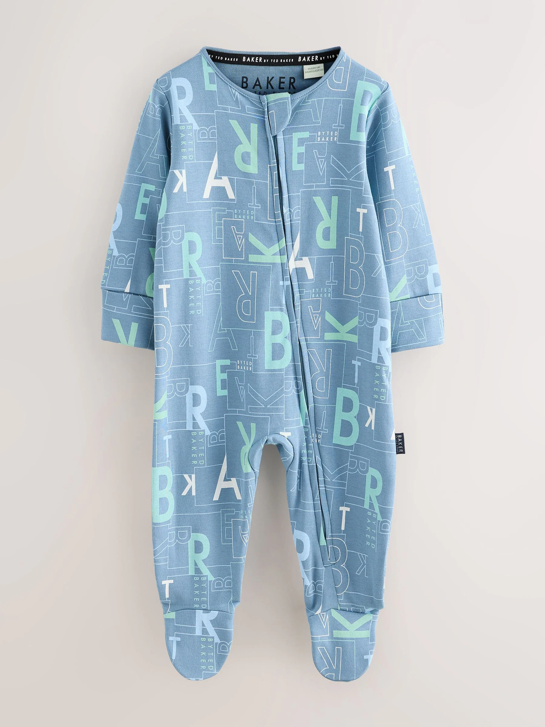 Blauw/Groen - Baker by Ted Baker 3 Pack Sleepsuits