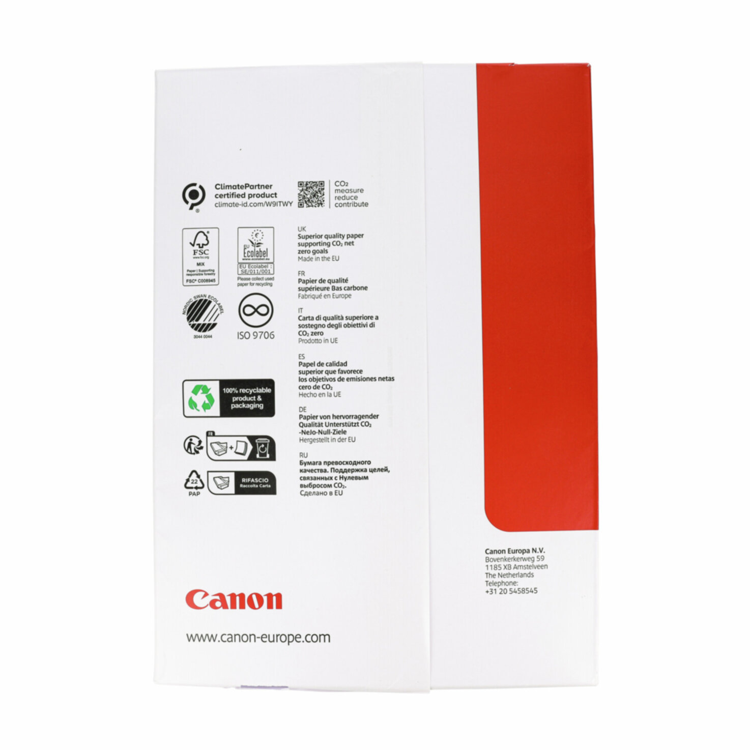Canon Kopierpapier Red Label A3 80g 500 Blat