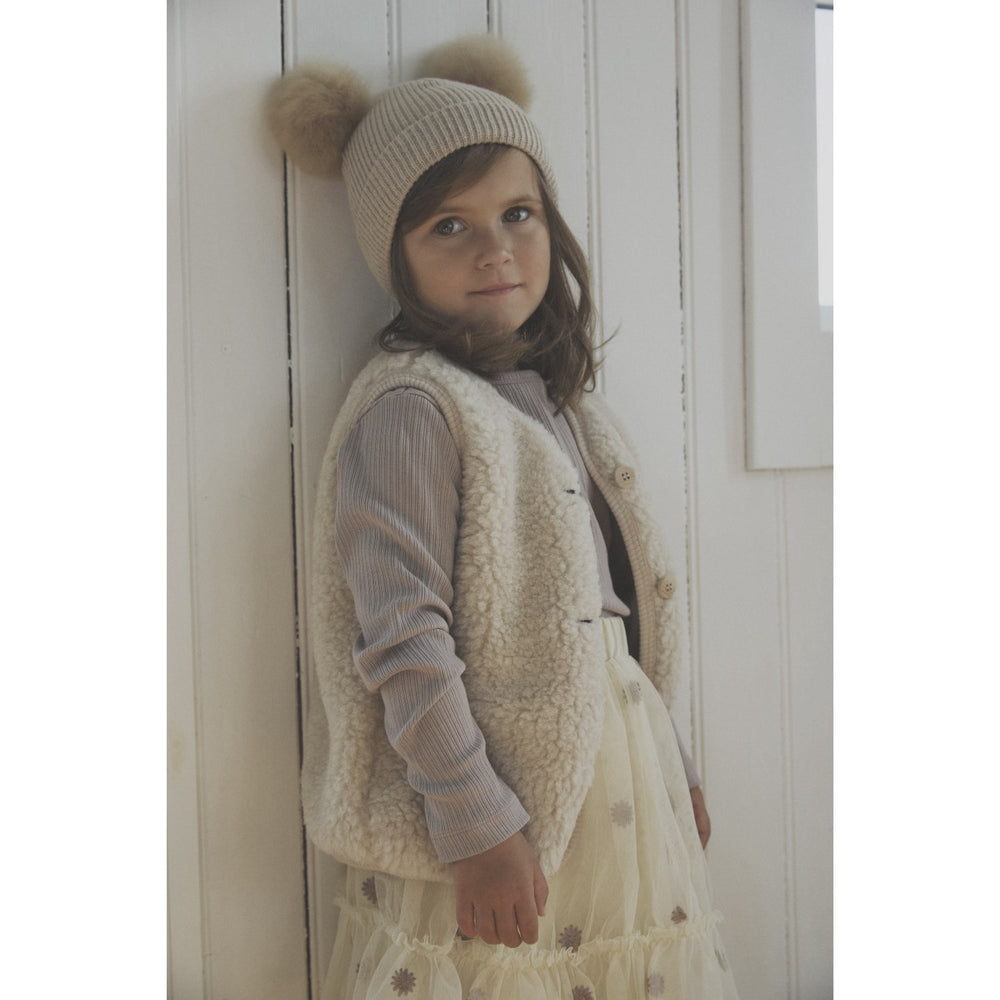 Køb Huttelihut Cement Vest Uld Bamse W. Lining