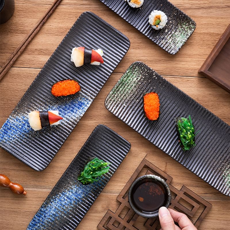 Choyce - Rechthoekig keramisch sushibord met textuur (verschillende ontwerpen)