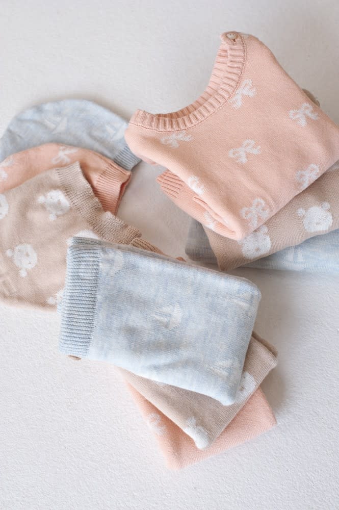 Feetje Feetje broek gebreid ao - The Knits zand melange