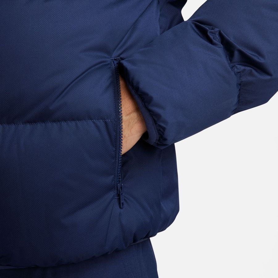Nike Manteau d'Hiver Therma-FIT Club Puffer - Bleu Marine/Blanc